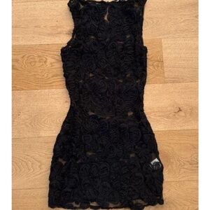 Peppermayo Black Floral Mini Dress